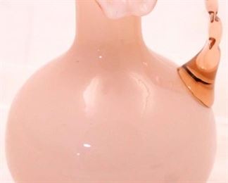 25 - Fenton peach pitcher 7"