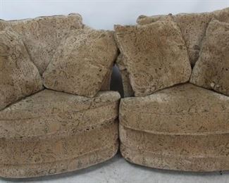 29x - Pair of Lay-Z-Boy Swivel/Rocking Chairs 33" x 38" x 42" pillows included