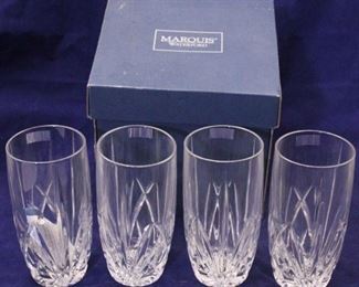 32 - 4 Pc Waterford Marquis tumblers with box 6"