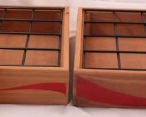 40 - 2 Wooden Coke boxes/crates 3 1/2 x 18 1/2 x 12 1/2