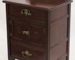 42 - Vintage Victorian carved shaving stand 66 x 18 x 14