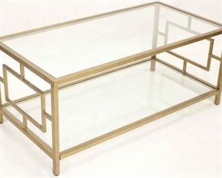 51 - Butler Specialty Glass top coffee table 20 x 48 x 24