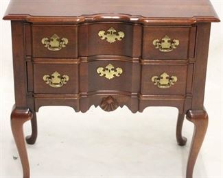52 - American block front Queen Anne lowboy Brass hardware 30 x 30 x 17 1/2