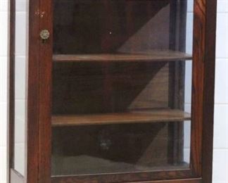 56x - Original Oak Finish One-Door Bookcase William & Mary Style 56 x 33 x 13