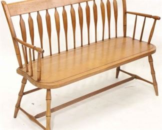 59 - Arrow back wooden bench 35 x 45 x 18