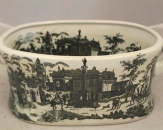 68 - Transferware small tub 14 x 9 x 5 1/2