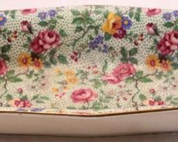 197 - Royal Winton Cranstone chintz oval handled tray 2 x 12 x 5 1/2