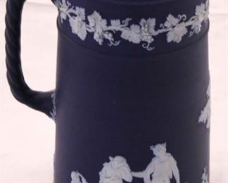 198 - Wedgwood black jasperware pitcher 9"