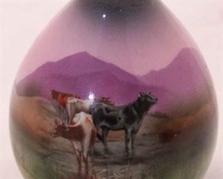 205 - Royal Bayreuth miniature vase with cows