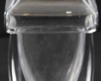 232 - Sevres French Crystal square glass vase 6 1/2"