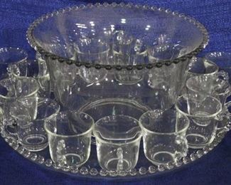 264 - 18 Pc Imperial Candlewick punch bowl set