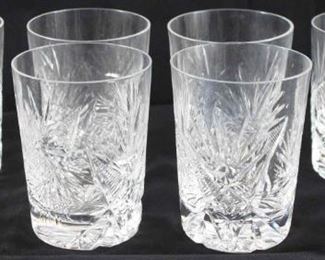 237 - 8 Cut glass crystal tumblers 4"
