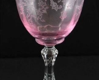 282 - Fostoria Navarre Wisteria water goblet stem