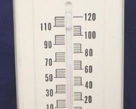 298x - Valley Mills vintage metal thermometer 14 1/2 x 4 1/2