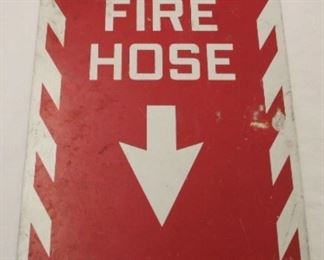 294x - Metal Fire Hose Sign - 7 x 10