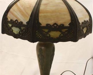 299 - Vintage slag glass lamp 26" tall