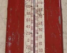 308x - Vintage Royal Crown Cola Metal Thermometer 25.5" t x 10" w