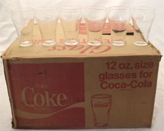 324x - 67 Coca-Cola 12oz Glasses w/ original case