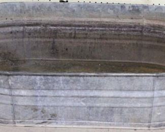 358 - Large oval metal wash tub 10 x 42 x 23