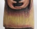 380 - Tall carved wooden cigar Indian 82" tall