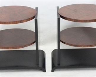 387 - Pair Alden Parkes Elise end tables 23 x 21 x 16
