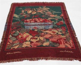 386 - Autumn Reflections Bob Timberlake throw blanket 71 x 52 1/2