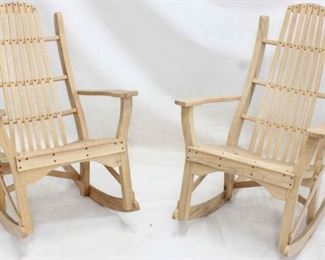 401 - New pair Amish made Adirondack porch rockers 37 x 30 1/2 x 27