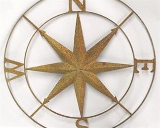 412 - Metal compass star 42"