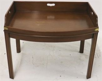 663 - Kittinger gallery top side table in mahogany 22 1/2 x 27 1/2 x 21 1/2