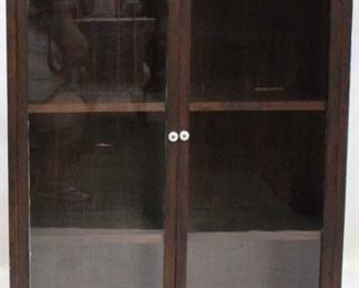 814 - Double door bookcase with gallery 52 1/2 x 32 x 11 1/2