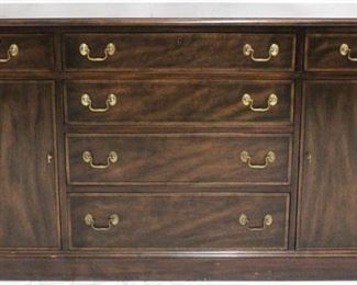 822 - Henkel Harris mahogany banded inlay buffet 32 x 55 x 17