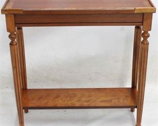 829 - Butler Specialty fluted leg hall table 30 1/4 x 29 x 11