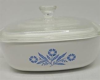 1042 - Corning Cornflower 1 qt dish w/ lid