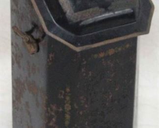 1104 - Vintage toleware coal receptacle 23 x 12 x 11