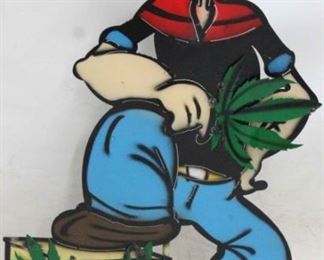 1113 - Metal Popeye yard decor 36 x 22