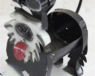 1123 - Metal terrier dog garden planter 20 x 13 x 8