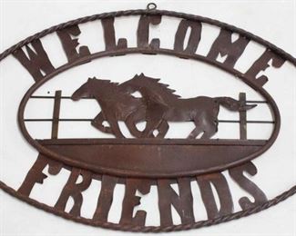 1122 - Metal Welcome Friends sign 21 x 30