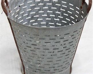 1130 - Galvanized olive bucket 16 x 17