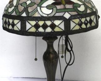 2145 - Stained Glass Lamp 24 1/2" tall