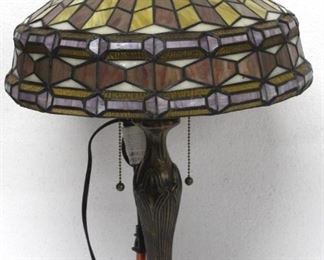 2148 - Stained Glass Lamp 24 1/4" tall