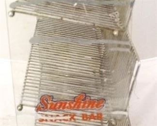 3315 - Sunshine metal & plexiglass store rack 19 1/2 x 18 x 7 1/2