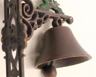 5244 - Cast iron rooster bell 15 1/2 x 8