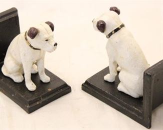5249 - Pair of cast iron dog bookends 5 x 5 x 3