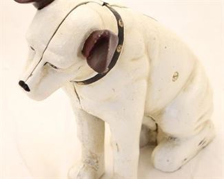 5266 - Cast iron Nipper dog bank 10 1/2 x 10 x 4