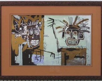 9032 - SUPER JUMBO GICLEE BY J.M. BASQUIAT 29.5 X 21.5