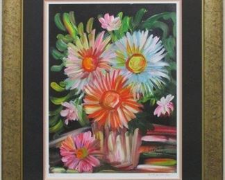 9061 - COSMOS GICLEE A.P &. PENCIL SIGNED BY ANNA SANDHU Ray 24.5 X 30