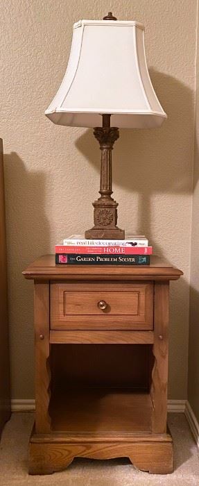 Oak nightstand with drawer