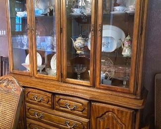 MCM French Provincial style china cabinet