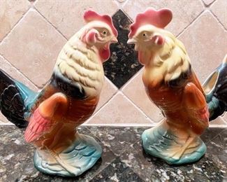 Royal Copley Rooster Planters