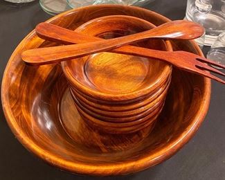 Teakwood Salad Bowl Set 